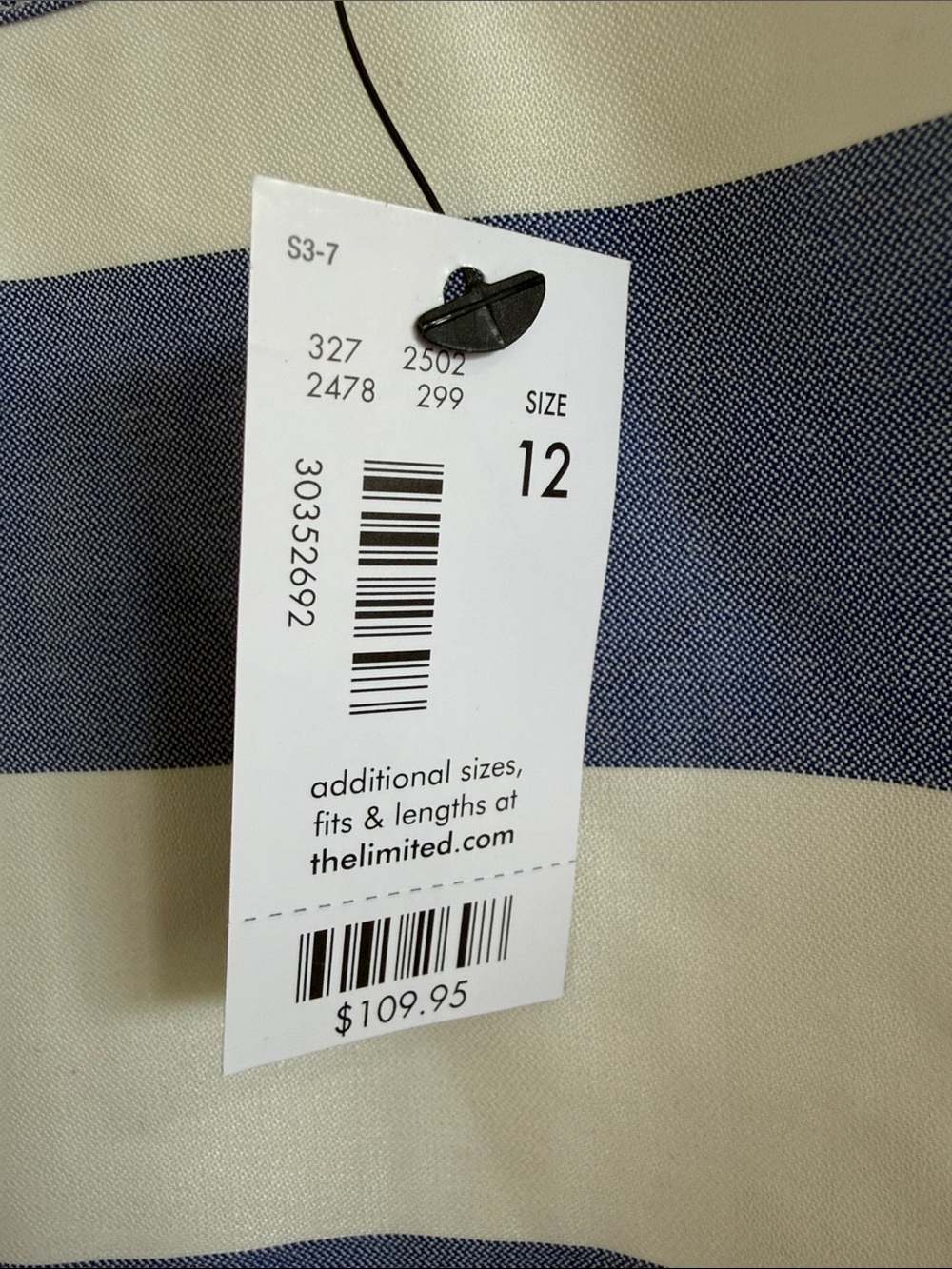 NWT The Limited Blue and White Striped Halter Midi Dress - Picture 3 of 16
